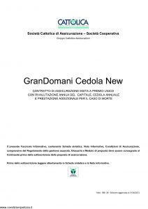 Cattolica - Grandomani Cedola New - Modello 1891 28 Edizione 31-05-2013 [29P]