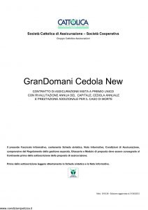 Cattolica - Grandomani Cedola New - Modello 1918 28 Edizione 31-05-2012 [30P]