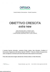Cattolica - Obiettivo Crescita Extra New - Modello ocexn 28 Edizione 02-01-2008 [34P]
