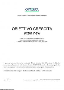 Cattolica - Obiettivo Crescita Extra New - Modello ocexn 28 Edizione 30-03-2006 [35P]