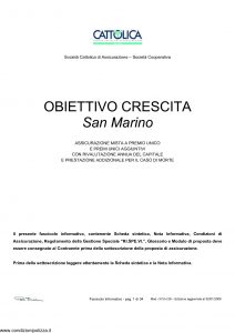 Cattolica - Obiettivo Crescita San Marino - Modello ocsm 28 Edizione 02-01-2008 [34P]