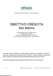 Cattolica - Obiettivo Crescita San Marino - Modello ocsm 28 Edizione 30-03-2006 [34P]