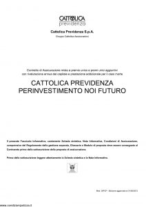 Cattolica Previdenza - Cattolica Previdenza Per Investimento Noi Futuro - Modello dipcp Edizione 31-05-2013 [34P]
