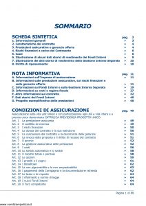 Cattolica - Previdenza Progetto Unico - Modello mulpu Edizione 01-2009 [88P]
