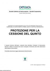 Cattolica - Protezione Per La Cessione Del Quinto - Modello 401030 Edizione 31-05-2012 [18P]