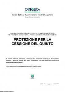 Cattolica - Protezione Per La Cessione Del Quinto - Modello 401030 Edizione 31-05-2012 [18P]