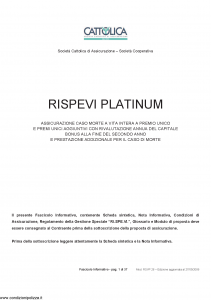 Cattolica - Rispevi Platinum - Modello rsvp-28 Edizione 27-05-2009 [37P]