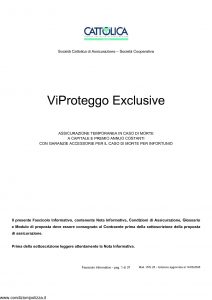 Cattolica - Vi Proteggo Exclusive - Modello vpe 28 Edizione 14-05-2008 [37P]