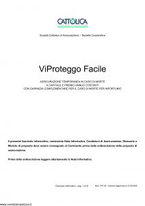 Cattolica - Vi Proteggo Facile - Modello vpf 28 Edizione 31-03-2008 [31P]