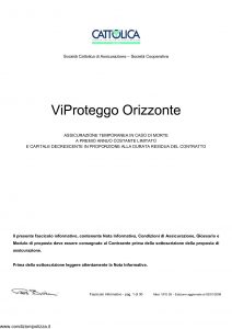 Cattolica - Vi Proteggo Orizzonte - Modello vpo 28 Edizione 02-01-2008 [26P]