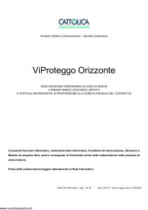 Cattolica - Vi Proteggo Orizzonte - Modello vpo 28 Edizione 31-03-2009 [30P]