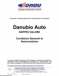 Donau - Danubio Auto Doppio Valore - Modello donit-563 Edizione 01-2019 [26P]