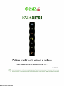 Fata - Fata 4X4 Parte Prima Sezione Responsabilita' Civile - Modello 40-521 Edizione nd [24P]