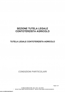 Fata - Globale Agricoltura Contoterzista Agricolo Condizioni Particolari - Modello 14533 Edizione 07-2010 [7P]