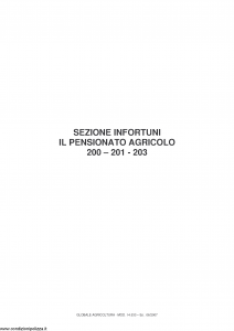 Fata - Globale Agricoltura Il Pensionato Agricolo 200 201 203 - Modello 14.533 Edizione 06-2007 [22P]