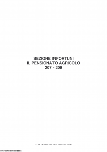 Fata - Globale Agricoltura Il Pensionato Agricolo 207 209 - Modello 14.533 Edizione 06-2007 [22P]