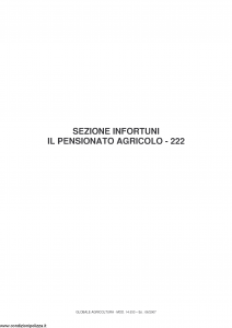 Fata - Globale Agricoltura Il Pensionato Agricolo 222 - Modello 14.533 Edizione 06-2007 [13P]