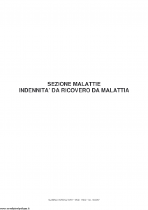 Fata - Globale Agricoltura Indennita' Da Ricovero Da Malattia - Modello 14533 Edizione 06-2007 [5P]