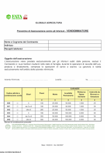 Fata - Globale Agricoltura Preventivo Di Assicurazione Vendemmiatore - Modello 14533-9 Edizione 06-2007 [8P]