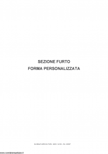 Fata - Globale Agricoltura Sezione Furto Forma Personalizzata - Modello 14533 Edizione 06-2007 [14P]