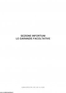 Fata - Globale Agricoltura Sezione Infortuni Le Garanzie Facoltative - Modello 14.533 Edizione 05-2008 [7P]