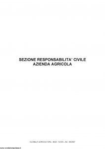 Fata - Globale Agricoltura Sezione Rc Azienda Agricola - Modello 14.533 Edizione 06-2007 [11P]