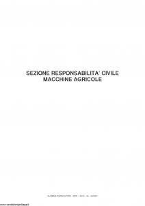 Fata - Globale Agricoltura Sezione Rc Macchine Agricole - Modello 14.533 Edizione 06-2007 [8P]