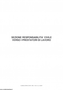 Fata - Globale Agricoltura Sezione Rc Verso Prestatori Di Lavoro - Modello 14.533 Edizione 06-2007 [5P]