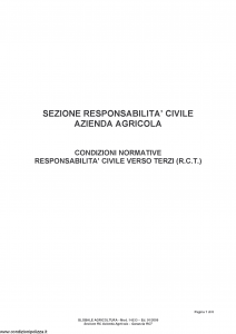 Fata - Globale Agricoltura Sezione Responsabilita' Civile Azienda Agricola - Modello 14533 Edizione 01-2009 [8P]