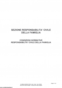 Fata - Globale Agricoltura Sezione Responsabilita' Civile Della Famiglia - Modello 14.533 Edizione 01-2009 [5P]