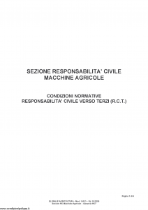 Fata - Globale Agricoltura Sezione Responsabilita' Civile Macchine Agricole - Modello 14533 Edizione 01-2009 [6P]