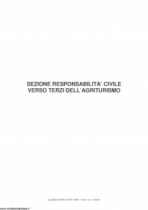 Fata - Globale Agricoltura Sezione Responsabilita' Civile Verso Terzi Dell'Agriturismo - Modello 14.533 Edizione 05-2008 [9P]