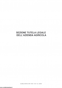 Fata - Globale Agricoltura Sezione Tutela Legale Dell'Azienda Agricola - Modello 14.533 Edizione 05-2008 [11P]