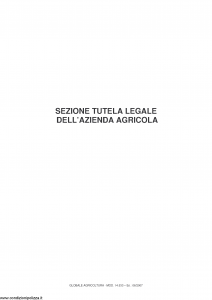 Fata - Globale Agricoltura Sezione Tutela Legale Dell'Azienda Agricola - Modello 14.533 Edizione 06-2007 [11P]