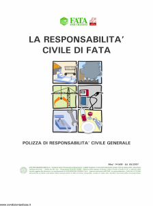 Fata - La Responsabilita' Civile Di Fata Imprese Distributori Di Carburante - Modello 14-506 Edizione 05-2007 [14P]