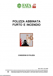 Fata - Polizza Abbinata Furto E Incendio - Modello 12-525 Edizione 01-2009 [51P]