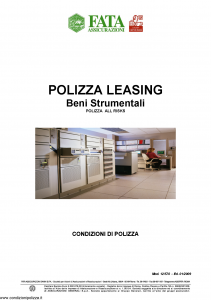 Fata - Polizza Leasing Beni Strumentali - Modello 12-570 Edizione 01-2009 [17P]