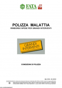 Fata - Polizza Malattia Grandi Interventi - Modello 39-534 Edizione 06-2010 [10P]