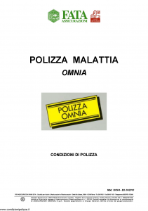 Fata - Polizza Malattia Omnia - Modello 39-504 Edizione 06-2010 [21P]