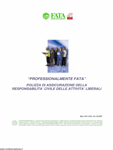 Fata - Professionalmente Fata Rc Delle Attivita' Liberali - Modello 150-14-20 Edizione 05-2007 [30P]