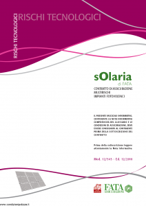 Fata - Solaria Rischi Tecnologici - Modello 12-545 Edizione 12-2010 [22P]