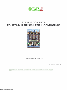 Fata - Stabile Con Fata Prontuario E Tariffa - Modello 12-517 Edizione 11-2005 [7P]