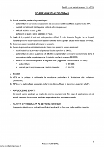 Fata - Tariffa Corpi Veicoli Terrestri Norme E Tariffe - Modello nd Edizione 07-2009 [18P]