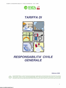 Fata - Tariffa Di Responsabilita' Civile Generale - Modello nd Edizione 01-2008 [159P]