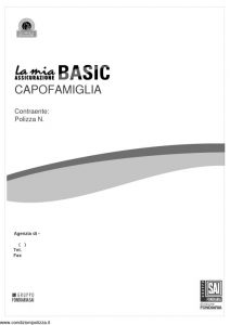 Fondiaria Sai - La Mia Assicurazione Basic Capofamiglia - Modello 11326 Edizione 10-2006 [10P]