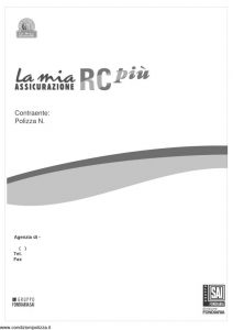 Fondiaria Sai - La Mia Assicurazione Rc Piu' Informativa - Modello nd Edizione 01-2007 [4P]
