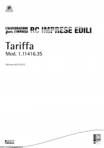 Fondiaria Sai - Rc Imprese Edili Tariffa - Modello 1.11416.3s Edizione 03-2012 [11P]