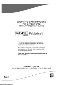 Fondiaria Sai - Retail Piu' Fabbricati Classic - Modello 1934 Edizione 12-2010 [90P]