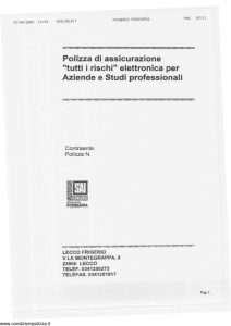Fondiaria Sai - Tutti I Rischi Elettronica Per Aziende E Studi Professionali - Modello nd Edizione nd [SCAN] [10P]
