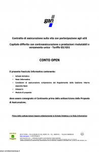 Gan - Conto Open - Modello 160293-1 Edizione 03-2006 [23P]